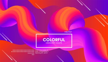 Soyut dalga degrade sıvı şekli. 3D arka plan.