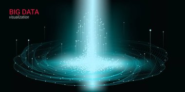 Fütüristik soyutlama. Büyük veri görselleştirme.