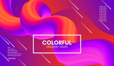 Soyut dalga degrade sıvı şekli. 3D arka plan.