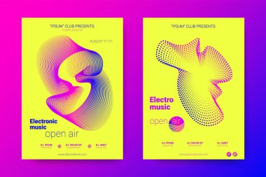 Elektronik müzik Fest vektör Poster. Bozuk mermi.