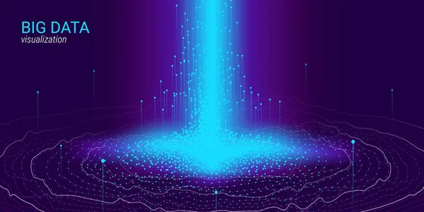 Soyut 3d büyük veri görselleştirme.