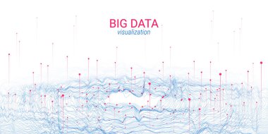 Fütüristik soyutlama. Büyük veri görselleştirme.