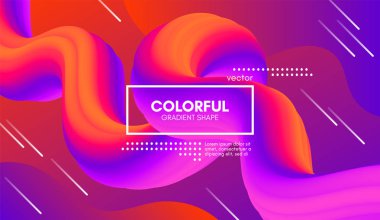 Soyut dalga degrade sıvı şekli. 3D arka plan.