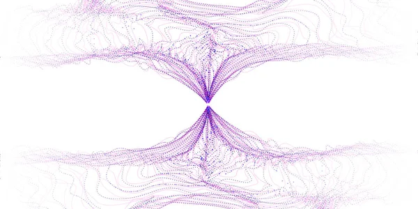 Welle 3D Big Data Visualisierung. Analyse-Infografik. — Stockvektor