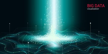 Fütüristik soyutlama. Büyük veri görselleştirme.