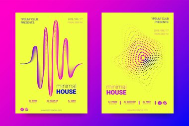 Elektronik müzik Fest vektör Poster. Bozuk mermi.