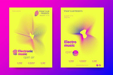 Elektronik müzik Fest vektör Poster. Bozuk mermi.