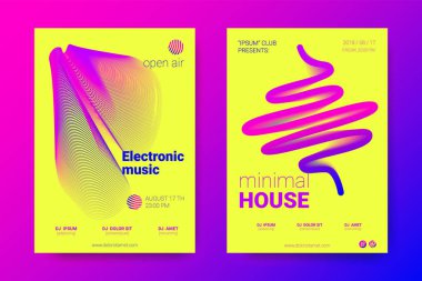 Elektronik müzik Fest vektör Poster. Bozuk mermi.