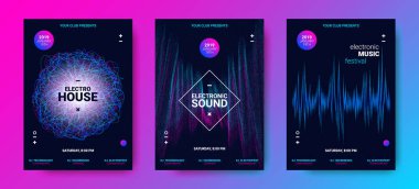 Elektronik müzik ses soyut Poster.