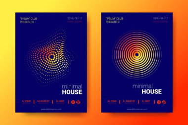 Renkli müzik afişlerin dalga ile mermi bozuk.