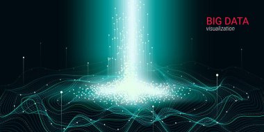 Fütüristik soyutlama. Büyük veri görselleştirme.