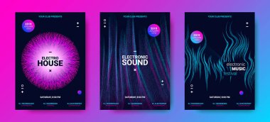 Wave müzik soyut posterler dans olay için.