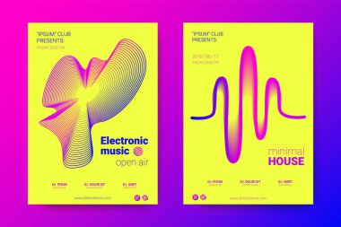 Elektronik müzik Fest vektör Poster. Bozuk mermi.