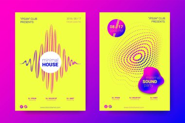 Elektronik müzik Fest vektör Poster. Bozuk mermi.