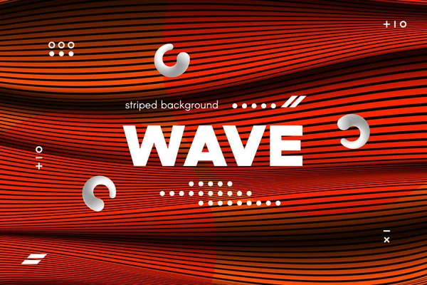 Abstract Wave Template with 3d Effect. — Stock Vector