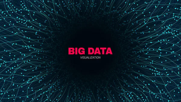 Futuristische abstracte Big Data-visualisatie. — Stockvector