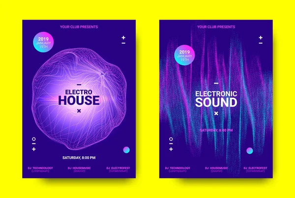 Affiches de musique électronique Concept . — Image vectorielle