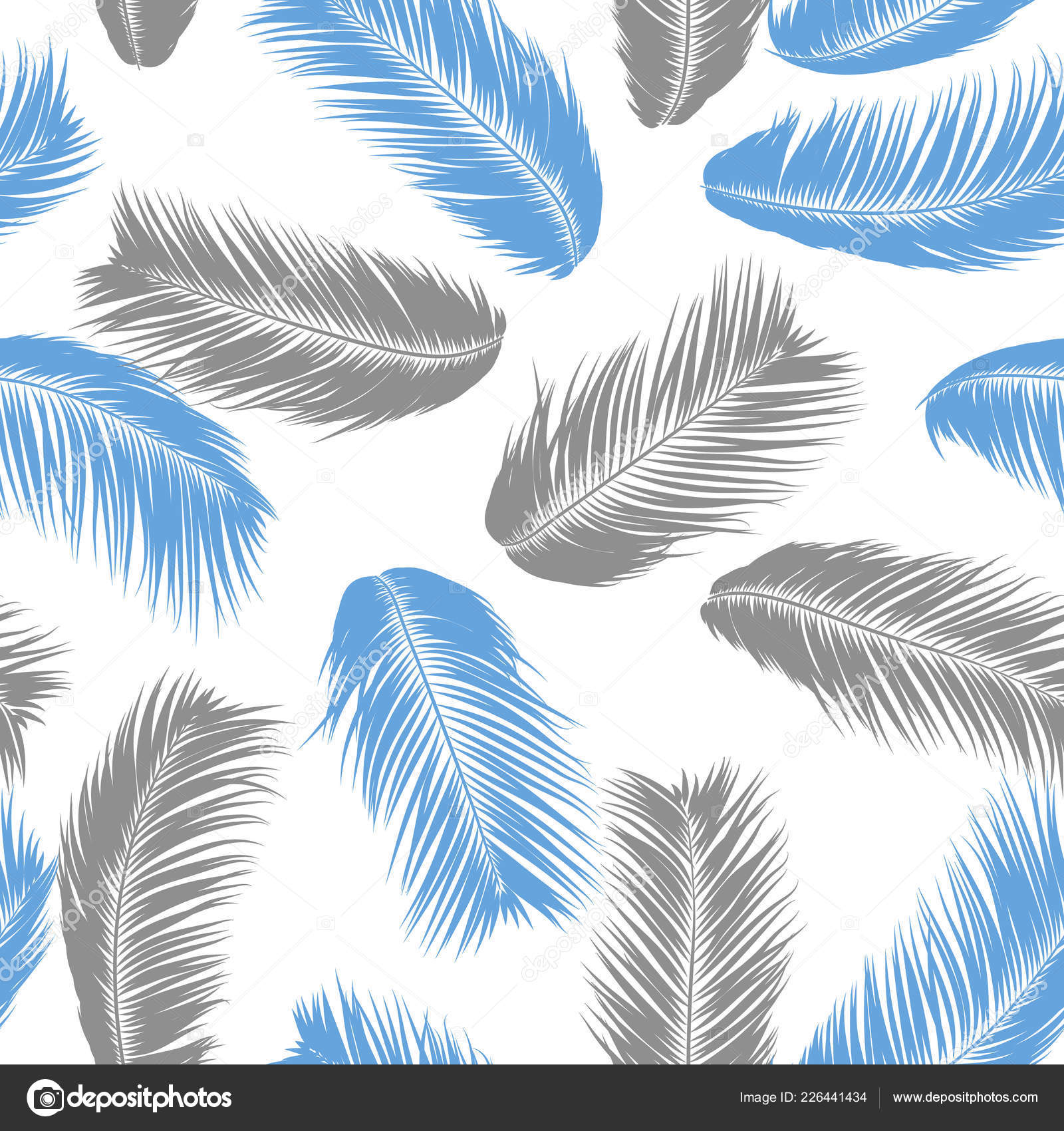 Tropical Palm Tree Leaves Vector Seamless Pattern Simple Simple Silhouette Coconut Leaf Sketch Summer Fl Background Wallpaper Of Exotic Palm Tree Leaves For Textile Fabric Cloth Design Print Tile