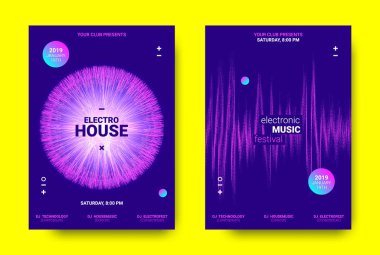 Elektronik müzik posterler kavramı.