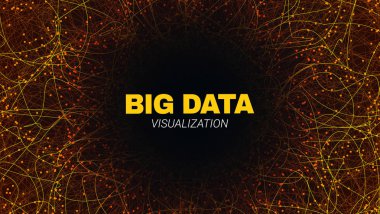 Fütüristik tünel, büyük veri akışı soyut.