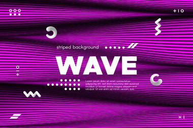 Dalgalanma etkisi ile 3D çizgili şablonu.