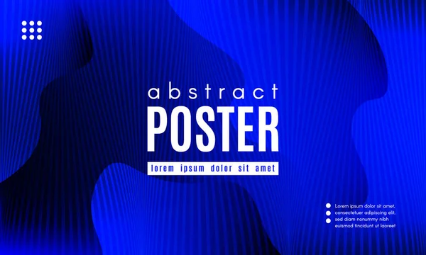 Abstracte Wave Poster met kleur vloeistof vormen. — Stockvector