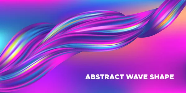 Banner de onda abstracta 3d colorido . — Archivo Imágenes Vectoriales