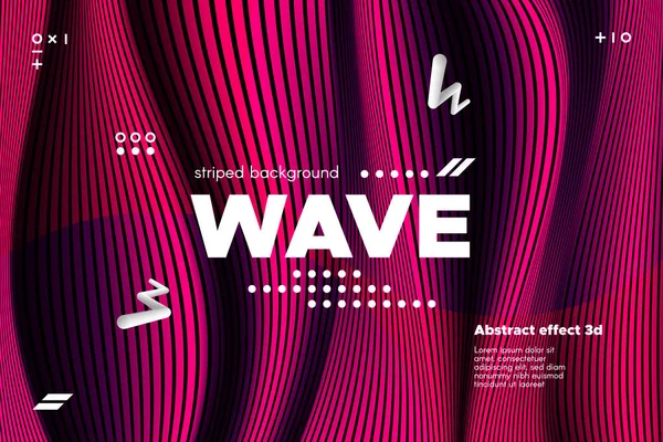 3d Abstract Linear Banner. — Stock Vector