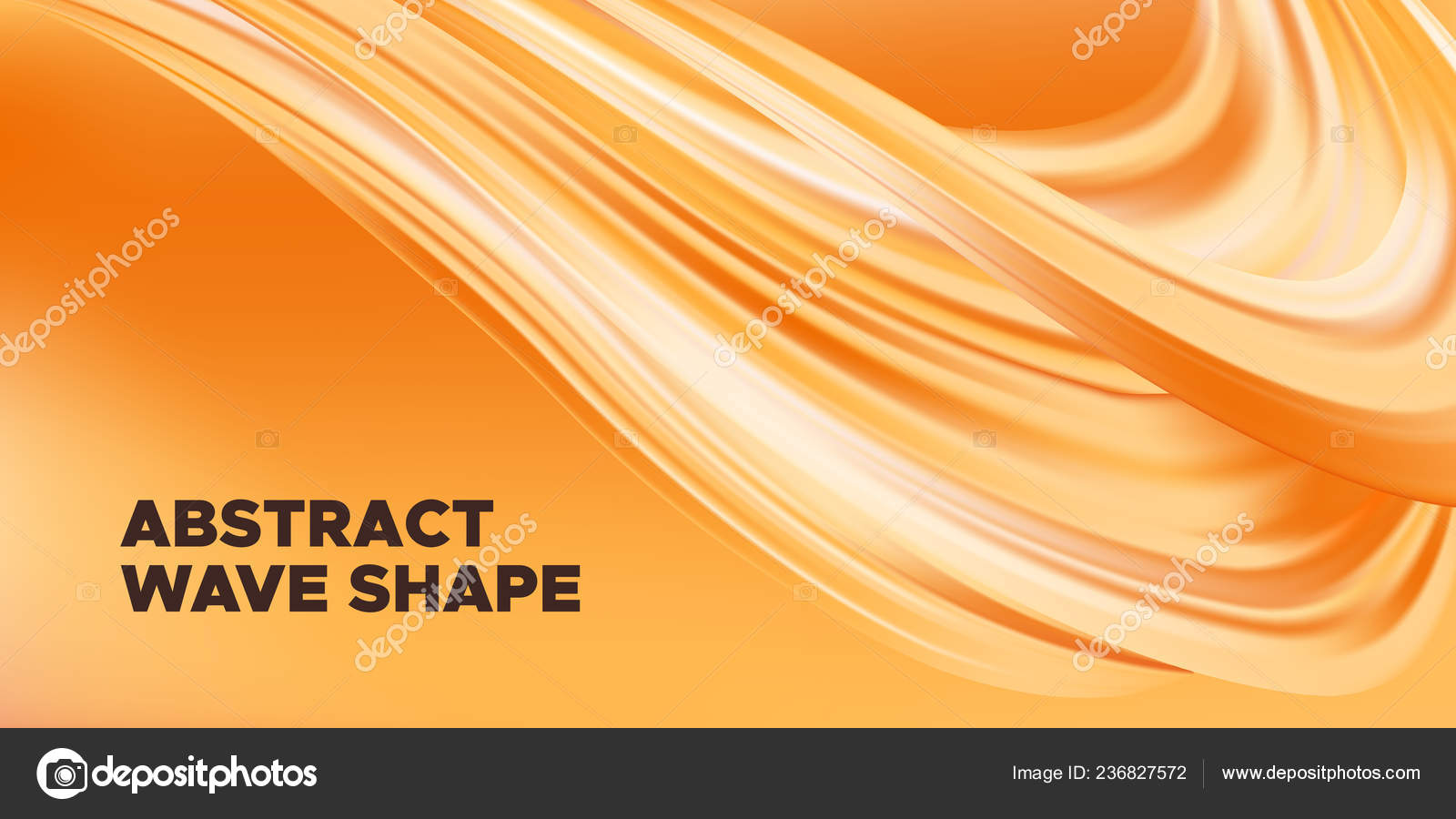 オレンジ色の液体形状背景を抽象化します ブラシやインク ストローク ペイント パステル調のアートワーク 効果を持つ波流体の運動 色流れのポスターや壁紙のテンプレート ゴールドの流体バナーのベクトル ストックベクター C Ingara