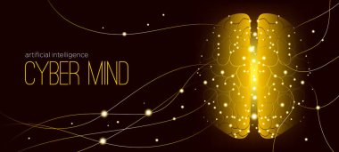 Yapay zeka ve Cyber akıl kavramı.