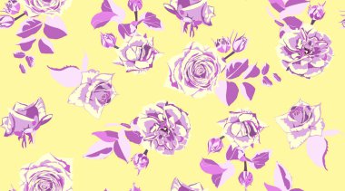 Vintage tarzı sorunsuz gül desende.