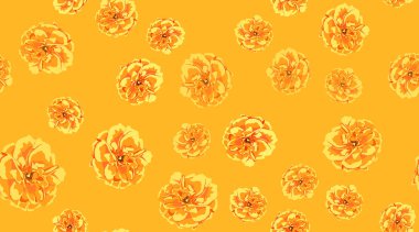 Turuncu Çiçek seamless modeli.