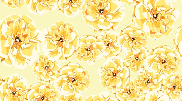 Pastell florales nahtloses Muster, Rosen, Pfingstrose. — Stockvektor