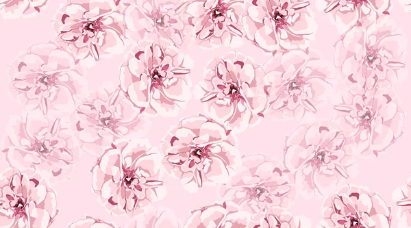 Watercolor Roses, Floral Seamless Pattern.