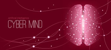 Cyber zihin fütüristik kızdırma kavramı.