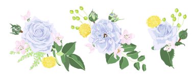 Vintage Mor gül ve rustik düğün çelengi.