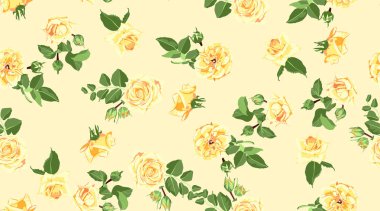 Suluboya güllü sorunsuz çiçek arka plan.