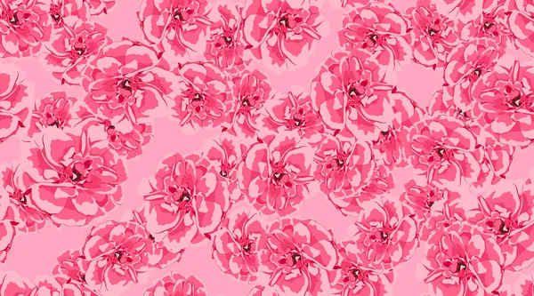 Patrón floral sin costuras, rosas rojas vintage . — Vector de stock