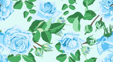 Vintage gül, sorunsuz çiçek desenli.