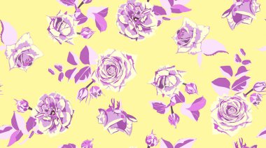 Vintage tarzı sorunsuz gül desende.