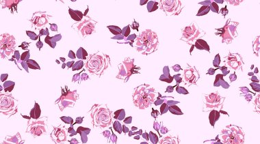 Dikişsiz gül desen, rustik çiçek arka plan.