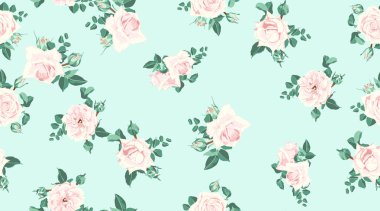 Düğün davetiyesi, gül Seamless modeli.