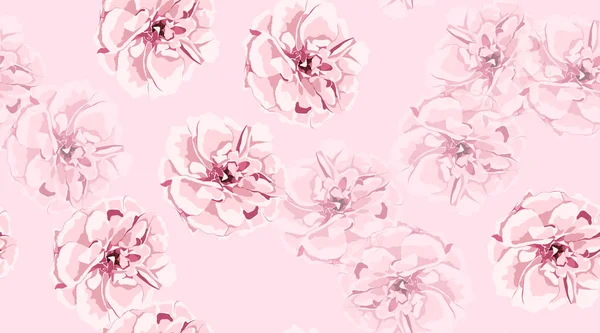 Roses aquarelle, motif floral sans couture . — Image vectorielle