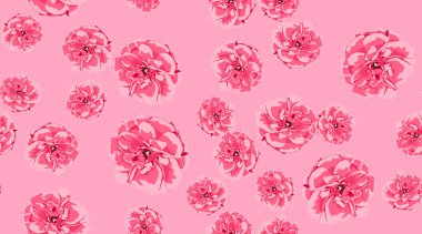 Sorunsuz çiçek desenli, kırmızı Vintage gül.