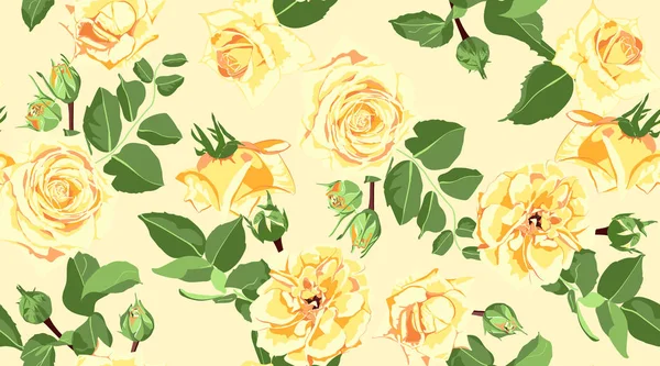 Suluboya güllü sorunsuz çiçek arka plan.
