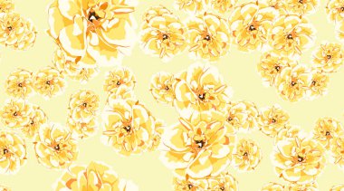 Pastel çiçek Seamless modeli, gül, şakayık.