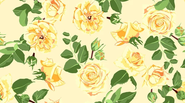 Suluboya güllü sorunsuz çiçek arka plan.