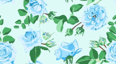 Vintage gül, sorunsuz çiçek desenli.