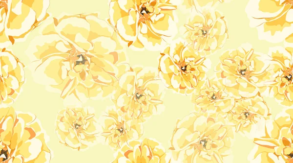 Pastel çiçek Seamless modeli, gül, şakayık.