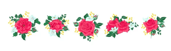 Cartão de casamento Convidar Design, Vector Rosas . — Vetor de Stock